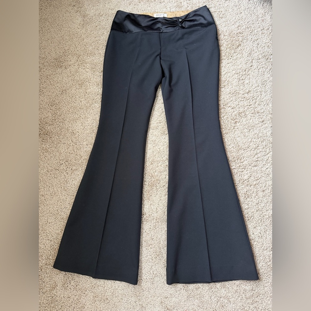 Arden B Black Flare Dress Pants with Front Crease